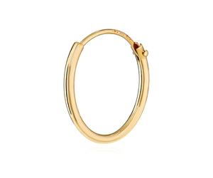 NKlaus genuine gold single men's creole earring earrings 15mm 1747