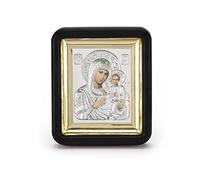 NKlaus GM by Smolensk Icon in Black Frame with Glass 7 x 6 cm Christian 11340