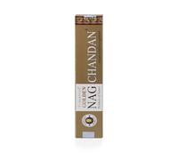 NKlaus Golden Nag Chandan Incense Sticks 15 g - Hand Rolled Incense with Classic Sandalwood Fragrance - Plant-based, Traditional and Pleasantly Warm