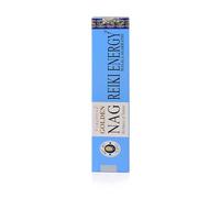 NKlaus Golden Nag Reiki Energy Incense Sticks 15g - Hand Rolled Incense from India - Energising Fragrance for Meditation, Reiki, Yoga