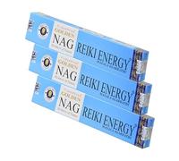 NKlaus Golden Nag Reiki Energy Incense Sticks 45g | The hand-rolled incense comes from India and is suitable for meditation, reiki and yoga; masala