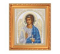NKlaus - Guardian Angel - Icon in Frame with Glass 21 x 18 cm Christian - Iconography 13934