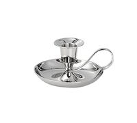 NKlaus Hand candlestick classic nickel-plated brass Candle holder height 5cm for candles up to Ø 2cm Candle holder 10890