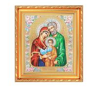NKlaus - Holy Family - Icon in Frame with Glass 21 x 18 cm Christian - Iconography 16584
