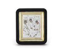 NKlaus Holy Trinity Icon in Black Frame with Glass 7x6 Christian 11337