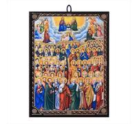 NKlaus Icon Christian Icon Wooden 9, 7 x 13, 5 x 1, All Saints Day, 1 Piece