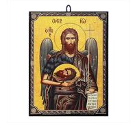 NKlaus Icon John the Baptist 9.7 x 13.5 x 1.2 cm Christian Icon Orthodox from Greece 1020
