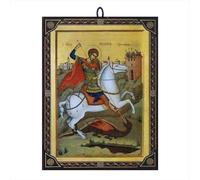 NKlaus Icon Saint George 9.7 x 13.5 x 1.2 cm Christian Icon Orthodox from Greece 1025