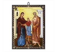 NKlaus Icon Saint Joachim and Anna 9.7 x 13.5 x 1.2 cm Christian Icon Orthodox from Greece 60156