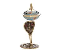 NKlaus incense burner cobra handmade incense stand red blue gold incense sticks new 1546