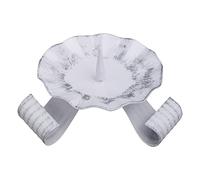 NKlaus iron three foot candlestick white/silver altar candlestick h: 10cm candlestick with spike line structure 10746