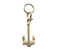 NKlaus Large Brass Anchor Keyring - 11 x 4 cm Nautical Retro Decoration, Maritime Symbol 16010, gold, M