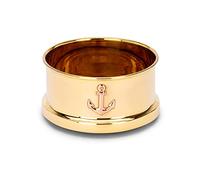 NKlaus Maritime Bottle Coaster 10 cm Brass and Wood 5 cm High Wooden Coaster 11772