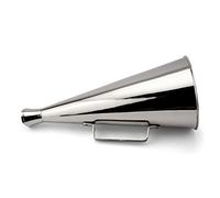 NKlaus Maritime Megaphone 36 cm Solid Brass Silver | The 36 cm long solid brass megaphone is silver and designed as a speech tube in antique style