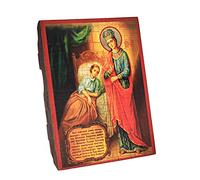 NKlaus Mother of God Healing, Christian solid wood icon 16x12,5cm handmade 37027
