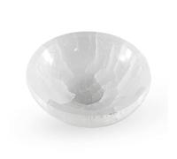 NKlaus Natural Selenite Bowl Round 9.5 cm Gemstone Bowl Quartz Crystal Decoration 15597