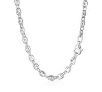 NKlaus necklace 40cm coffee bean necklace 925 sterling silver chain necklace width: 3,5mm 9620