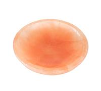 NKlaus Orange Selenite Bowl 19 cm Energy Stone Charging Tray for Energy Work Cleaning and Charging of Gemstones Handmade Selenite Energy Bowl for Positive Space Energy
