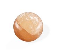 NKlaus Peach Selenite Ball 8 cm - Handmade Peach Selenite Ball, Ideal for Spiritual Healing and Meditation, Perfect Decoration for Harmonising Rooms and Energetic Cleansing 16456