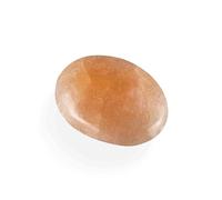 NKlaus Peach Selenite Palm Stone 5.8 x 4.7 x 2.4 cm - Handmade Peach Selenite Palm Stone, Ideal for Meditation and Spiritual Healing, Decoration for Energetic Cleansing and Harmonisation 16453