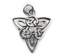 NKlaus Pendant Celtic Triangle 925 Silver Oxidised 1,7cm Amulet Pendant 7919