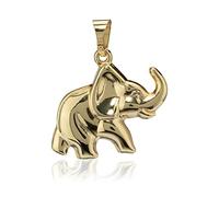 NKlaus pendant elephant gold amulet 20mm elephants high polish 4195