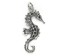 NKlaus Pendant Filigree Seahorse 925 Silver Oxidised 3,5cm Amulet Pendant 7907