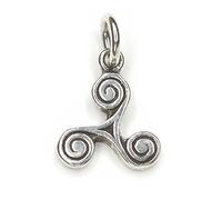 NKlaus Pendant Triskelion 925 Silver Oxidised 1,3cm Triskel Celtic Amulet 10438