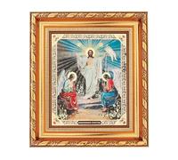 NKlaus Resurrection Jesus Christ Easter Icon, Glass Frame, 14 x 16 cm | The icon is Christian