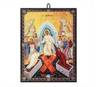 NKlaus Resurrection Jesus Easter Icon, Orthodox, Wood, 9.7 x 13.5 x 1.2 cm | The Christian Orthodox icon is from Greece; Byzantine