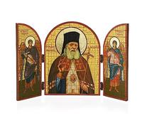 NKlaus Saint Luke Surgeon Icon Triptych Wood 25 x 16 cm Christian 13881