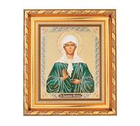 NKlaus Saint Matrona Icon in Frame with Glass 14 x 16 cm Christian Orthodox 11414
