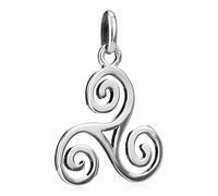 NKlaus Scandinavian Triskelion 17mm Silver 925 Celtic Chain Pendant Oxidised 3053