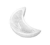 NKlaus Selenite Bowl Half Moon White for Healing Stones and Jewellery, 1 Piece