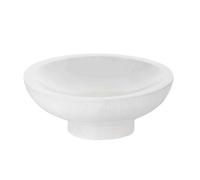 NKlaus Selenite Charging Cradle 10 cm - Round Energy Bowl for Cleaning & Charging Gemstones, Decorative for Meditation, Altar, Wellness & Spiritual Uses