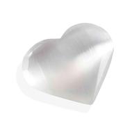 NKlaus Selenite Heart 6.5 x 7.5 cm - Hand Carved Selenite Heart, Ideal for Meditation, Energy Work and Spiritual Healing, Decoration for Energetic Cleansing and Harmonisation of Rooms 16467