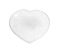 NKlaus Selenite Heart Bowl 12.5 x 15 cm - Spiritual Decorative Bowl for Crystal Cleansing, Ideal for Meditation, Rituals, Jewellery & Energetic Applications 16591