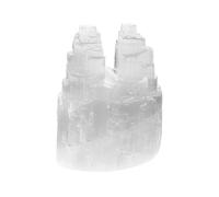NKlaus Selenite Iceberg Double 10 x 7.5 x 4.5 cm Handmade | The iceberg design is suitable for atmospheric lighting, energy work and as a natural spiritual decoration