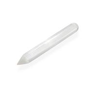NKlaus Selenite Massage Stick Tip 15.5 cm - Handmade Selenite Massage Stick with Pointed End, for Meditation, Healing and Energy Work, Promotes Clarity and Harmony in Spiritual Spaces 16475