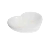 NKlaus Selenite Natural Stone Heart Bowl 12 x 11 cm | The bowl is handmade and suitable for jewellery, healing stones, spiritual decoration, meditation and reiki