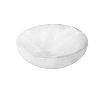 NKlaus Selenite Round Bowl 12.5 x 3 cm - Handmade Round Selenite Bowl for Meditation and Spiritual Healing, Ideal for Storing Jewellery and Gemstones, Soothing Decoration for Rooms 16361