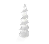 NKlaus Selenite Spiral Tower for Meditation and Decoration 14 cm | Natural stone is suitable for chakra balancing, handmade