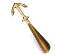 NKlaus Shoe Horn - Anchor Made of Antique Brass 24 x 4 cm Shoe Horn Nautical Decoration 11735, anchor, One Size