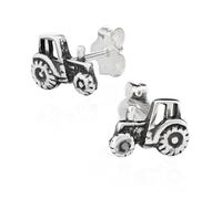 NKlaus silver genuine 925 sterling silver pair of ear studs tractor earrings 1905