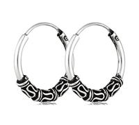 NKlaus silver pair 925 sterling silver earrings Celtic Creoles Gothic Celtic ear piercing 16mm 5042