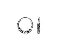 NKlaus silver pair 925 sterling silver earrings Celtic Creoles Gothic Celtic ear piercing 18mm 5043