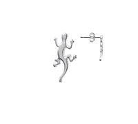 NKlaus silver pair 925 sterling silver gecko lizard stud earrings lizard salamander 5086