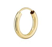 NKlaus Single 333 Yellow gold Creole hoop earring Round gold earring 15 mm 1849