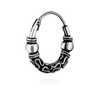 NKlaus single 925 STERLING SILVER Celtic Gothic Creole 15mm 7233