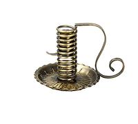 NKlaus Spiral candlestick antique brass Height: 12cm Hand candlestick candle Ø 2-2,5cm Deco 10895